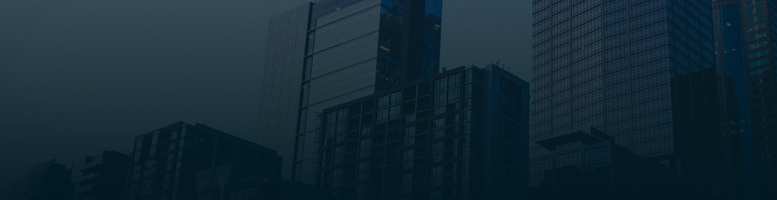 City skyline with tall modern buildings